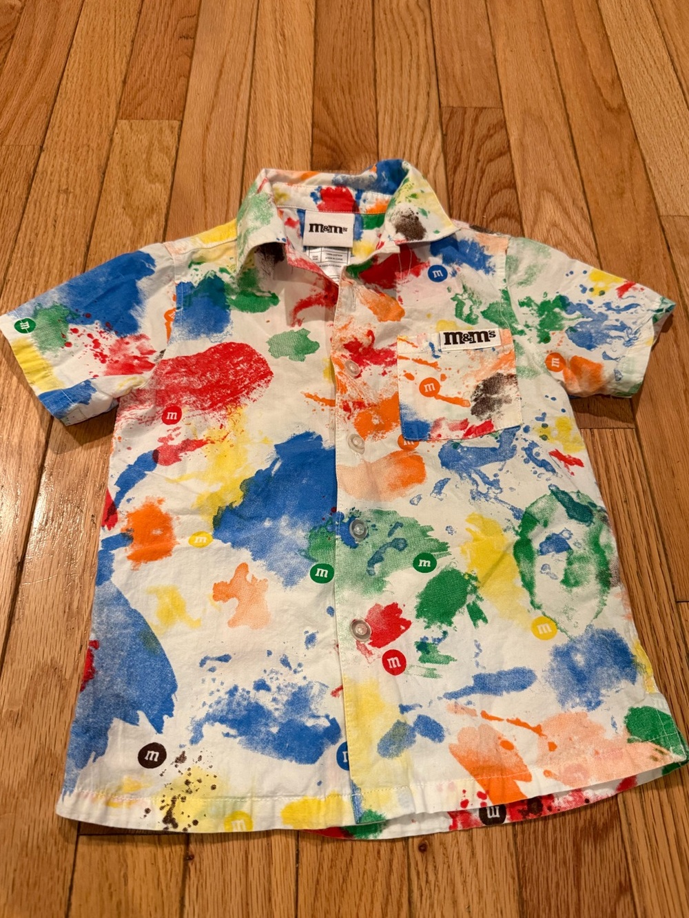 M&M's Kids' Multicolor Short Sleeve Button-Up Shirt